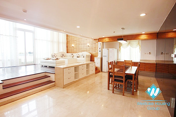 Hight quality penthouse apartment with 4 bedrooms for rent in Ciputra, Westlake Tay Ho, Hanoi, Vietnam